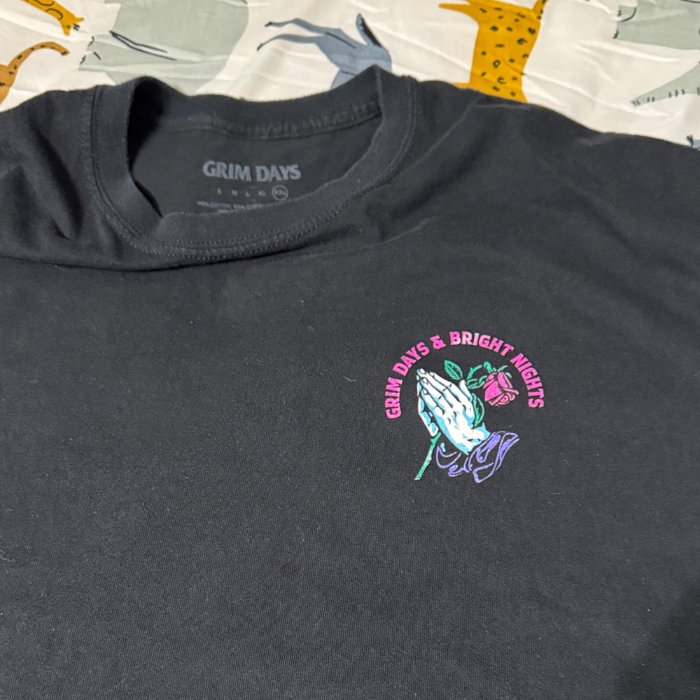 Peter Grimm Black Tee with Colorful Graphic